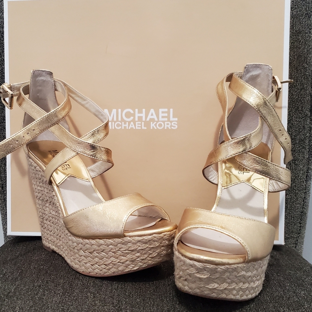 Michael Kors Gabriella Wedge - Gold
